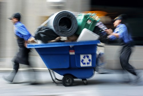 Recycling materials on a construction site in Sydenham